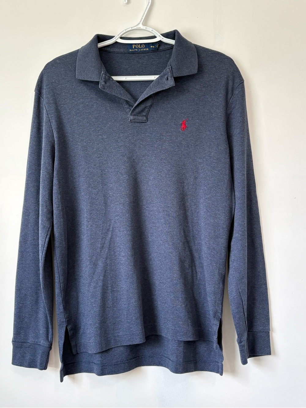 Ralph Lauren Long-Sleeve Polo in Navy with Red Pony